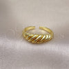 Oro Laminado Elegant Ring, Gold Filled Style Twist Design, Polished, Golden Finish, 01.196.0024 (One size fits all)