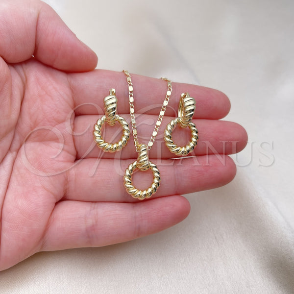 Gold Filled Ring — Necklace and Earring Twist Design Polished 10. — alternate product view — SKU 154408 | Oro Laminado anillo — Necklace and Earring Twist diseño pulido 10. — SKU 154408