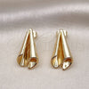Oro Laminado Stud Earring, Gold Filled Style Polished, Golden Finish, 02.163.0284