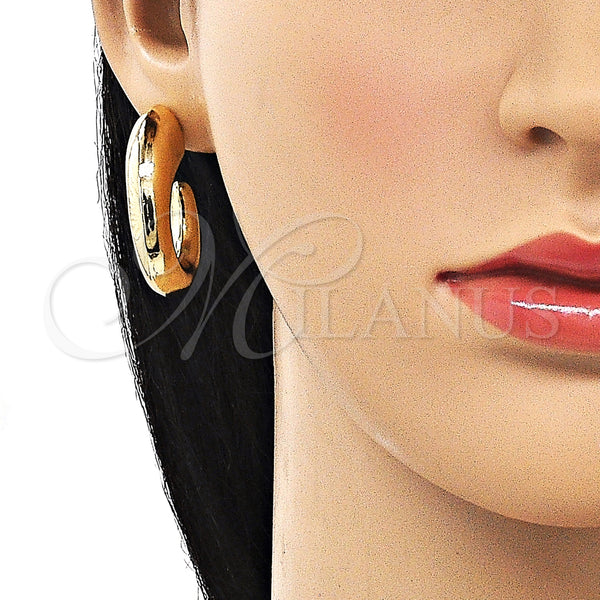 Gold Filled Ring — Stud Earring Hollow Design Polished 02. — alternate product view — SKU 154420 | Oro Laminado anillo — Stud Earring Hollow diseño pulido 02. — SKU 154420