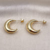 Oro Laminado Small Hoop, Gold Filled Style Hollow Design, Polished, Golden Finish, 02.163.0293.20