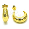 Oro Laminado Small Hoop, Gold Filled Style Hollow Design, Polished, Golden Finish, 02.163.0293.20