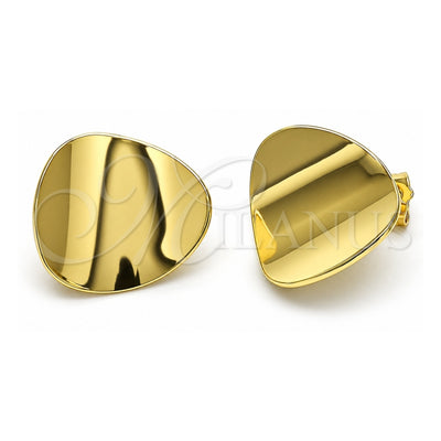 Oro Laminado Stud Earring, Gold Filled Style Polished, Golden Finish, 02.385.0022