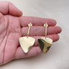 Oro Laminado Long Earring, Gold Filled Style Polished, Golden Finish, 02.385.0024