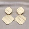 Oro Laminado Long Earring, Gold Filled Style Polished, Golden Finish, 02.385.0028
