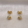 Oro Laminado Stud Earring, Gold Filled Style Polished, Golden Finish, 02.195.0256