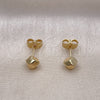 Oro Laminado Stud Earring, Gold Filled Style Polished, Golden Finish, 02.195.0256