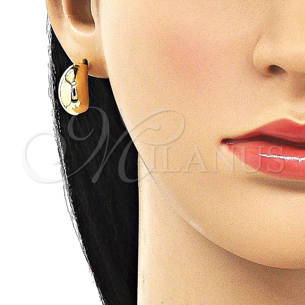 Gold Filled Hoop Earrings — Small Hoop Polished 02. — alternate product view — SKU 154437 | Oro Laminado aretes de aro — Small Hoop pulido 02. — SKU 154437