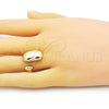 Oro Laminado Elegant Ring, Gold Filled Style Chunky Design, Polished, Golden Finish, 01.341.0117