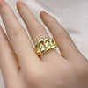 Oro Laminado Elegant Ring, Gold Filled Style Polished, Golden Finish, 01.341.0120 (One size fits all)
