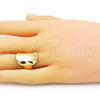 Oro Laminado Elegant Ring, Gold Filled Style Polished, Golden Finish, 01.341.0123 (One size fits all)