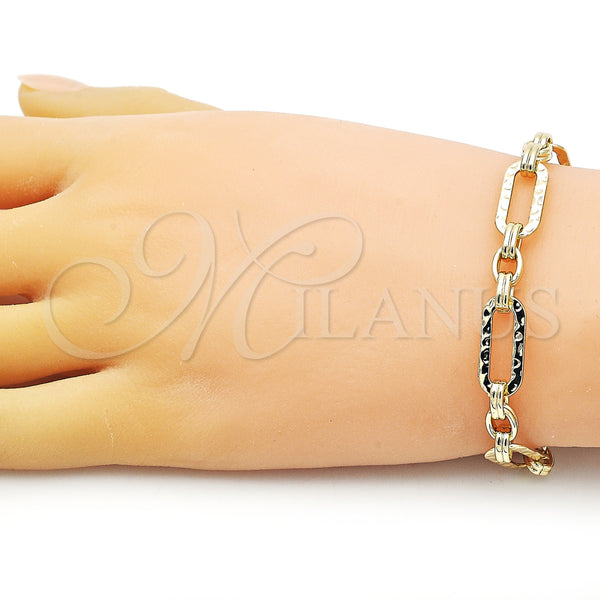 Gold Filled Bracelet — Fancy Bracelet Paperclip Design Polished 03. 08 MM — alternate product view — SKU 154448 | Oro Laminado brazalete — elegante Bracelet Paperclip diseño pulido 03. 08 MM — SKU 154448