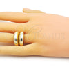 Oro Laminado Elegant Ring, Gold Filled Style Polished, Golden Finish, 01.213.0042 (One size fits all)