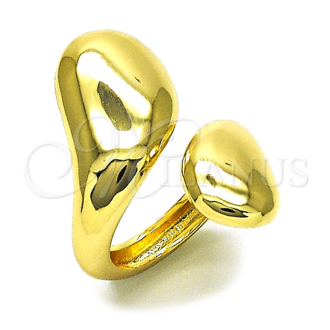 Oro Laminado Elegant Ring, Gold Filled Style Chunky Design, Polished, Golden Finish, 01.213.0044