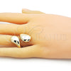 Oro Laminado Elegant Ring, Gold Filled Style Polished, Golden Finish, 01.213.0044 (One size fits all)