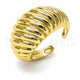Anillo Elegante 01.213.0046 Oro Laminado, Diseño de Torcido, Pulido, Tono Dorado (Talla Unica)
