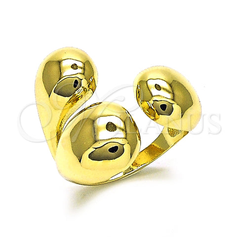 Oro Laminado Elegant Ring, Gold Filled Style Chunky Design, Polished, Golden Finish, 01.213.0050