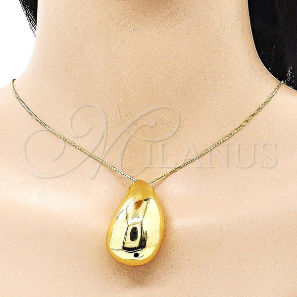 Gold Filled Necklace — Pendant Necklace Teardrop Design Polished 04. 01 MM — alternate product view — SKU 154501 | Oro Laminado collar — Pendant Necklace Teardrop diseño pulido 04. 01 MM — SKU 154501