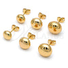 Gold Filled Ring — Stud Earring Ball and Hollow Design Polished 02. — alternate product view — SKU 154531 | Oro Laminado anillo — Stud Earring Ball and Hollow diseño pulido 02. — SKU 154531