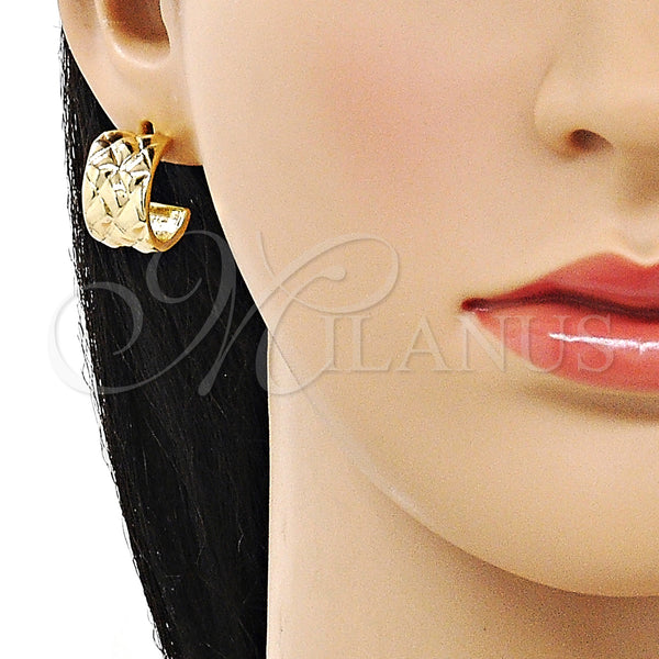 Gold Filled Hoop Earrings — Small Hoop Polished 02. — alternate product view — SKU 154541 | Oro Laminado aretes de aro — Small Hoop pulido 02. — SKU 154541