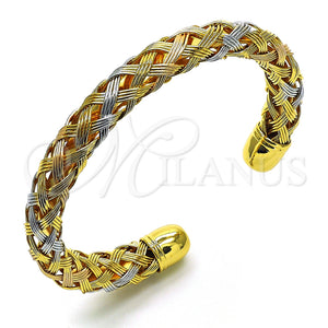 Gold Filled Jewelry — Individual Bangle Twist Design Polished Tricolor 07. 10 — main product view — SKU 154550 | Oro Laminado joyería — Individual Bangle Twist diseño pulido Tricolor 07. 10 — SKU 154550