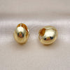 Oro Laminado Huggie Hoop, Gold Filled Style Ball and Hollow Design, Polished, Golden Finish, 02.341.0170.16