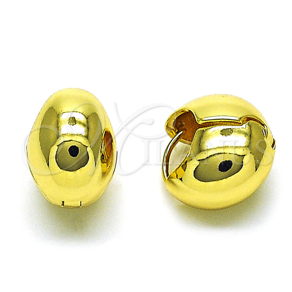 Gold Filled Hoop Earrings — Huggie Hoop Ball and Hollow Design Polished 02. — main product view — SKU 154566 | Oro Laminado aretes de aro — Huggie Hoop Ball and Hollow diseño pulido 02. — SKU 154566