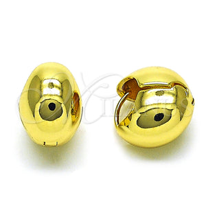 Gold Filled Hoop Earrings — Huggie Hoop Ball and Hollow Design Polished 02. — main product view — SKU 154566 | Oro Laminado aretes de aro — Huggie Hoop Ball and Hollow diseño pulido 02. — SKU 154566