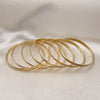 Oro Laminado Semanario Bangle, Gold Filled Style Flower Design, Diamond Cutting Finish, Golden Finish, 07.168.0027 (04 MM Thickness, Size 4 (2.25 Diameter))