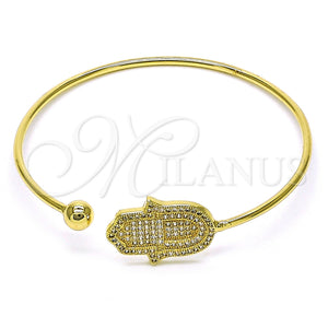Gold Filled Jewelry — Individual Bangle Judaica and Hand of God Design — main product view — SKU 154578 | Oro Laminado joyería — Individual Bangle Judaica and Hand of God diseño — SKU 154578