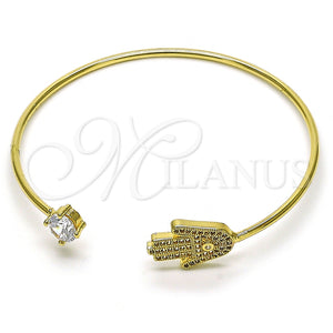 Gold Filled Jewelry — Individual Bangle Judaica and Hand of God Design — main product view — SKU 154579 | Oro Laminado joyería — Individual Bangle Judaica and Hand of God diseño — SKU 154579