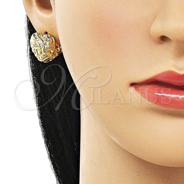 Gold Filled Hoop Earrings — Huggie Hoop Heart Design Polished 02. — alternate product view — SKU 154582 | Oro Laminado aretes de aro — Huggie Hoop corazón diseño pulido 02. — SKU 154582