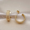 Oro Laminado Small Hoop, Gold Filled Style Twist Design, Polished, Golden Finish, 02.195.0261.20