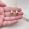 Gold Filled Ring — Stud Earring Teardrop and Twist Design Polished 02. — alternate product view — SKU 154585 | Oro Laminado anillo — Stud Earring Teardrop and Twist diseño pulido 02. — SKU 154585