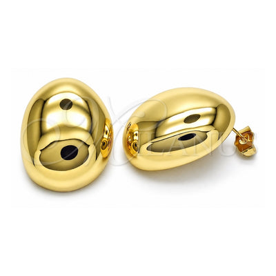 Oro Laminado Stud Earring, Gold Filled Style Polished, Golden Finish, 02.156.0677