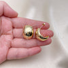 Gold Filled Ring — Stud Earring Polished 02. — alternate product view — SKU 154602 | Oro Laminado anillo — Stud Earring pulido 02. — SKU 154602