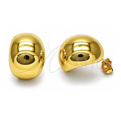 Oro Laminado Stud Earring, Gold Filled Style Polished, Golden Finish, 02.156.0680