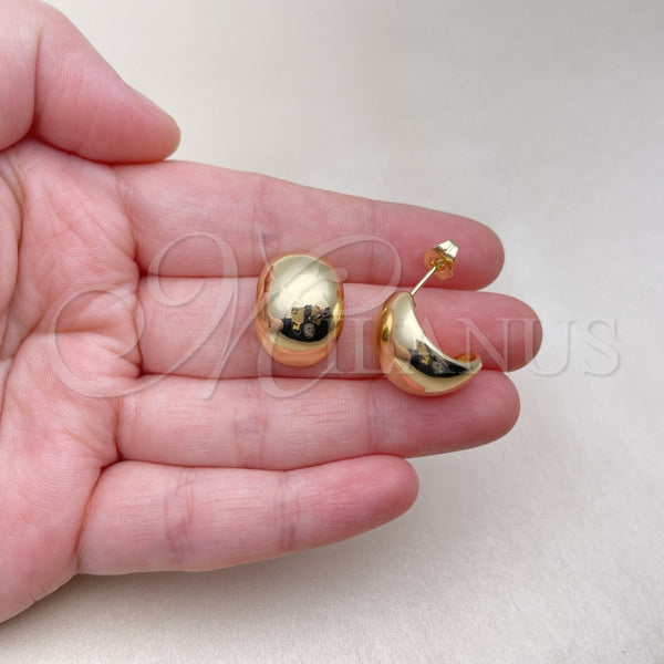 Gold Filled Ring — Stud Earring Polished 02. — alternate product view — SKU 154603 | Oro Laminado anillo — Stud Earring pulido 02. — SKU 154603