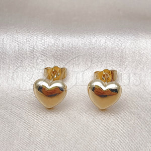 Gold Filled Ring — Stud Earring Heart Design Polished 02. — main product view — SKU 154605 | Oro Laminado anillo — Stud Earring corazón diseño pulido 02. — SKU 154605