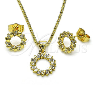 Gold Filled Ring — Earring and Pendant Adult Set Flower and Leaf — main product view — SKU 154606 | Oro Laminado anillo — Earring and Pendant Adult Set flor and Leaf — SKU 154606