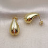 Gold Filled Ring — Stud Earring Teardrop Design with White Micro Pave — alternate product view — SKU 154616 | Oro Laminado anillo — Stud Earring Teardrop diseño with blanco Micro Pave — SKU 154616
