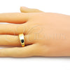 Oro Laminado Elegant Ring, Gold Filled Style Polished, Golden Finish, 01.368.0022 (One size fits all)