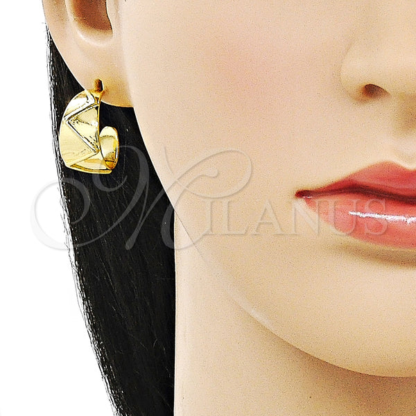 Gold Filled Hoop Earrings — Small Hoop Polished 02. — alternate product view — SKU 154635 | Oro Laminado aretes de aro — Small Hoop pulido 02. — SKU 154635