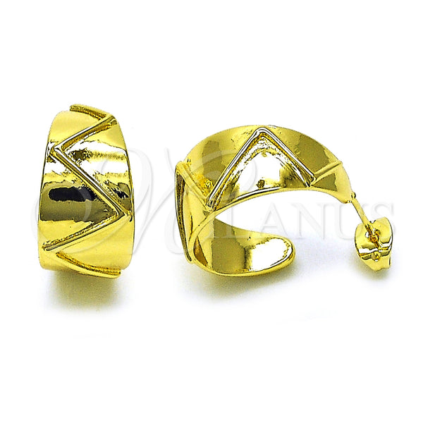 Gold Filled Hoop Earrings — Small Hoop Polished 02. — main product view — SKU 154635 | Oro Laminado aretes de aro — Small Hoop pulido 02. — SKU 154635