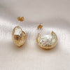 Gold Filled Ring — Stud Earring Ball Design Diamond Cutting 02. — alternate product view — SKU 154636 | Oro Laminado anillo — Stud Earring Ball diseño Diamond Cutting 02. — SKU 154636