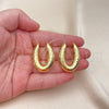 Oro Laminado Earcuff, Gold Filled Style Hollow Design, Polished, Golden Finish, 02.368.0105.25