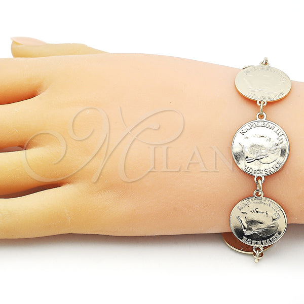 Gold Filled Bracelet — Fancy Bracelet Rolo Design Polished 03. 20 MM — alternate product view — SKU 154641 | Oro Laminado brazalete — elegante Bracelet Rolo diseño pulido 03. 20 MM — SKU 154641