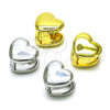 Oro Laminado Huggie Hoop, Gold Filled Style Heart Design, Polished, Golden Finish, 02.341.0174.12