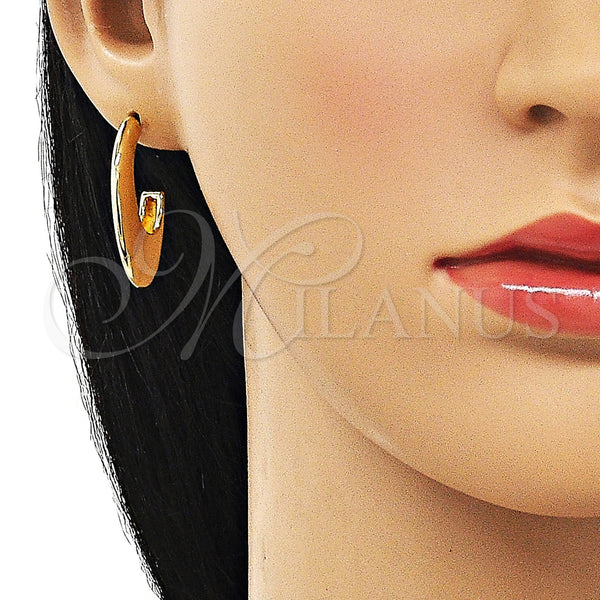 Gold Filled Hoop Earrings — Small Hoop Polished 02. — alternate product view — SKU 154680 | Oro Laminado aretes de aro — Small Hoop pulido 02. — SKU 154680
