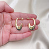 Oro Laminado Small Hoop, Gold Filled Style Polished, Golden Finish, 02.163.0304.16